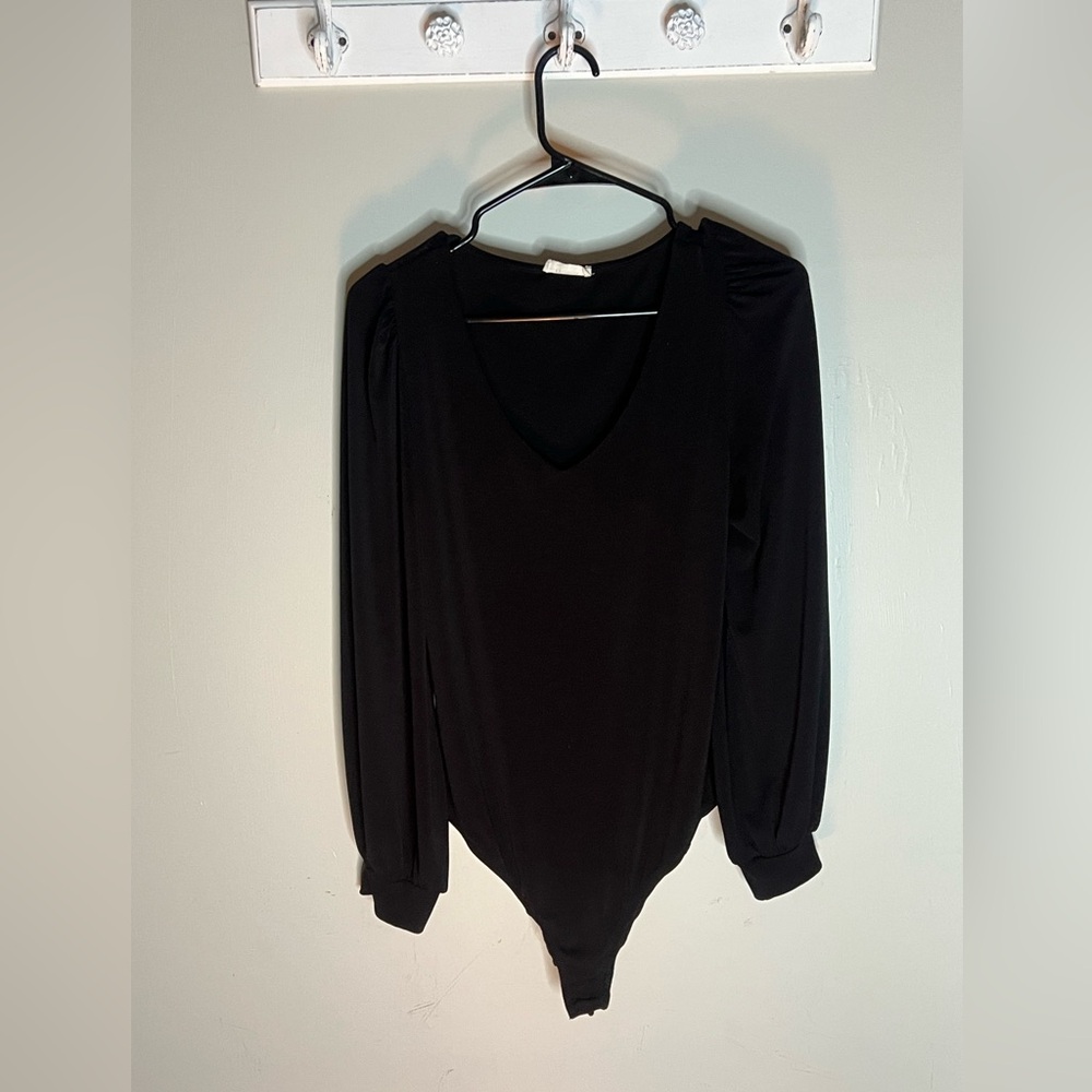 Eesome Black Long Sleeve Bodysuit